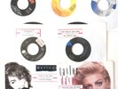 7 Rock Hit 45's from the 80's with Jukebox Title Strips