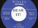 The Duponts DOO WOP 45 (Winley 212) You / Must Be Falling In Love  VG++/M- Nice