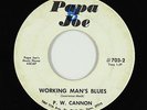 Funk/Deep Soul 45 - P.W. Cannon - Working Man's Blues - Papa Joe - mp3 obscure