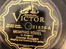 Victor 21636 Jimmie Rodgers MEMPHIS YODEL 1928 E+ 78 rpm pre-war Country