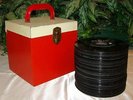 50's/60's Metal Record Case/Box with (75+) Great 60's era 45's - (titles listed)