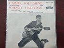 JOHNNY HALLYDAY Vinyl Original EP 7750 T'aimer follement VOGUE 1960 CENTREUR