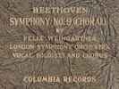 327g4.  Felix Weingartner - Symphony #9 (Beethoven, Op. 125) - Columbia Set #39