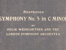 329g4. Felix Weingartner - Symphony #5 (Beethoven, Op. 67) - Columbia 12 (4 rec)