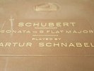 SCHUBERT SONATA IN B FLAT MAJOR POSTHUMOUS ARTHUR SCHNABEL HMV DB3751-3755
