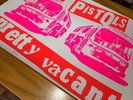 RARE JAMIE REID SIGNED 200 EDITION  SEX PISTOLS - PRETTY VACANT BUSES PUNK PRINT