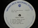 PUBLIC IMAGE LIMITED First Issue 1979 US Promo LP ACETATE Unreleased SEX PISTOLS