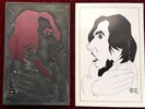 BRYAN FERRY / ROXY MUSIC ORIGINAL JAMES HALL THOMSON CARICATURE PRINT BLOCK
