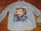 JOHNNY HALLYDAY VESTE CHEMISE EN JEAN'S COOKER'S TAILLE XL A LA VIE A LA MORT