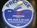 MILES DAVIS 78 rpm Prestige 868 JAZZ EE+ Conception/Bluing Pt 3