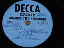 BILLY FURY   RUN TO MY LOVIN ARMS b/w WHERE YOU RUN   2-SIDED DECCA ACETATE 7