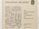 ANNIE D'ARCO, HENRI DRUART - BRAHMS 2 clarinet & piano sonatas CALLIOPE LP NM