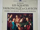 ERATO STU 70812 LP PIERRE FOURNIER RUZICKOVA BACH CELLO HARPSICHORD SONATAS NM