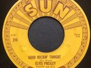 ELVIS PRESLEY Good Rockin' Tonight 45 on Sun 210 original rockabilly push marks
