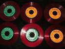 Seeburg Background Music Library Six 45 RPMs Red Vinyl 1954?