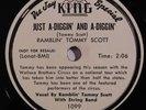 country bopper 78 RPM RAMBLIN TOMMY SCOTT Just A Diggin And A Diggin KING HEAR