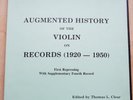 Thomas Clear Augmented Violin History - Taschner, Flesch, Hassid, Vecsey, Enesco