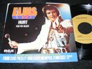 ELVIS PRESLEY Dead Stock 7 in w Pic Sleeve HURT 1976 45 rpm FOR THE HEART beige