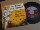SCARCE THE BALLAD OF DAVY CROCKETT BILL HAYES ARCHIE BLYER CADENCE PS + 45 VG++