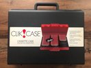 HARD SIDED PLASTIC  BLACK CLIK CASE  36 CASSETTE TAPE STORAGE BOX