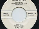 Hear - Rare Rockabilly 45 - Tom Wayne - Ruth Ann - Ranger Records # 779 - M-