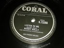 BUDDY HOLLY : LISTEN TO ME / I'M GONNA LOVE YOU TOO.  UK.78rpm (1958)
