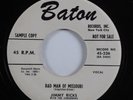 R&B Popcorn Soul 45 JIMMY RICKS Bad Man Of Missouri BATON promo HEAR