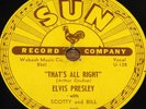 ELVIS PRESLEY THAT'S ALL RIGHT b/w BLUE MOON KENTUCKY USA SUN 78 RPM E EX GRADE