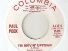 PAUL PEEK Im Movin Uptown The Shadow Knows COLUMBIA DJ WIGAN  NORTHERN SOUL 45