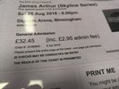 James arthur Tickets