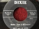 HOYT AND JO WEBB Richer Than A Millionaire DIXIE 45 Rockabilly RARE Bopper HEAR