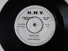 Elvis Presley 45 Paralyzed HMV white label demo one side only good condition