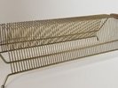 Vintage Mid Century Modern Metal Wire Record Holder Rack LPs & 45s Stand Gold