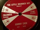 RARE Country 78 Johnny Cash The Little Drummer Boy Columbia 41481 Canada Only E-