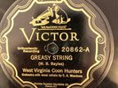 Victor 20862 West Virginia Coon Hunters GREASY STRING E-/E 78rpm 1927 BRISTOL