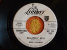 EDDIE COCHRAN Somethin' Else 45 rpm WHITE LABEL PROMO Liberty 1959 Rockabilly