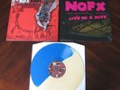 NOFX Ribbed Live in a Dive LP Vinyl /509 Fat Wreck Chords Half Blue/Half Mustard