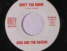RICO & RAVENS: Don't You Know / In My Heart 45 (Northern Soul R&B scorcher with