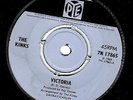 THE KINKS Victoria Vinyl Record 7 Inch Pye 7N 17865 1969