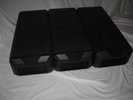 3 Posso Media Box Black Cassette Tape Storage Case Cases Holders File Drawers