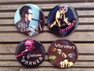 Vintage Punk Pin Badges Elvis Costello Vibrators The Tube Graham Parker