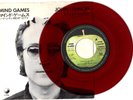 JOHN LENNON - MIND GAMES / MEAT CITY - VERY RARE  JAPAN APPLE RED VINYL 45'PS