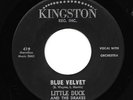 LITTLE DUCK & THE DRAKES 45RPM '60 KINGSTON BLUE VELVET OBSCURE DOO WOP VOCAL