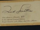 FRANK SINATRA A MAN AND HIS MUSIC 2 LP box SIGNED NUMBERED AUTOGRAPH CARD LOW #