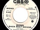 MFD IN CANADA 1975 POP ROCK 45 RPM BACK SEAT DRIVER : BOND (STEREO) + BOND (MONO