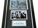 GEORGE MARTIN Signed A4 FRAMED Photo Autograph Display The Beatles Producer COA