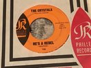 45 RPM Crystals PHILLES 106 He's A Rebel / I Love You Eddie ORANGE LABEL VG+