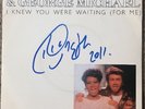 Hand Signed Aretha Franklin 7 Inch Vinyl George Michael Knew You Were Waiting