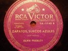 ELVIS PRESLEY Blue suede shoes URUGUAY 78 RPM RCA VICTOR PURPLE LABEL RARE