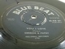 DERRICK & PATSY/SKINHEAD REGGAE/BLUE BEAT 45/YOU I LOVE - LET ME HOLD YOUR HAND